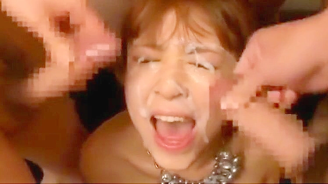 Sultry Japanese Goddess Squirts Wildly Under Hot Bukkake Shower