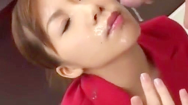 Sultry JAV Queen Dominates Her Team in Hot Bukkake Orgasm