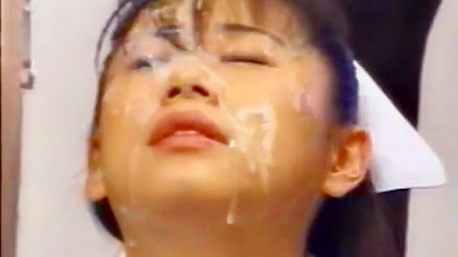 Seductive Nurse Gets Covered in Cum During Naughty Bukkake