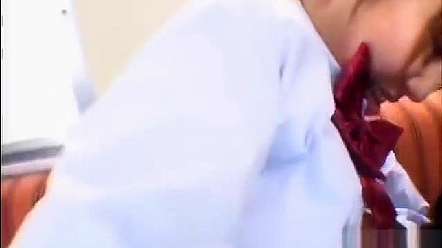 Naughty Schoolgirl 18+ Unleashes Lust in Steamy Bukkake Orgy