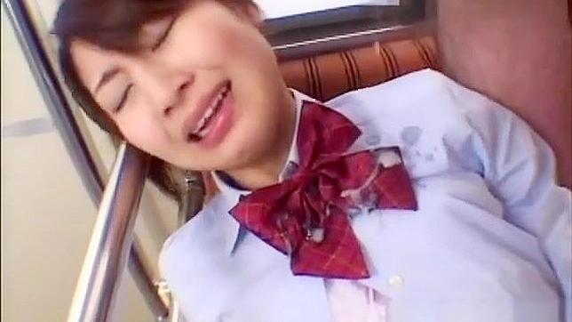 Naughty Schoolgirl 18+ Unleashes Lust in Steamy Bukkake Orgy