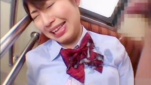 Naughty Schoolgirl 18+ Unleashes Lust in Steamy Bukkake Orgy