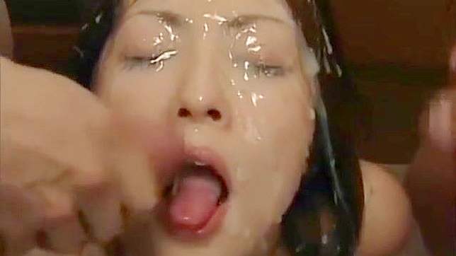 Wet Japanese Beauties Get Loaded In wild Bukkake Orgasms