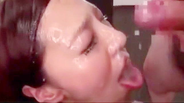 Hot Japanese Beauty Covered in Semen - Must Watch Now!