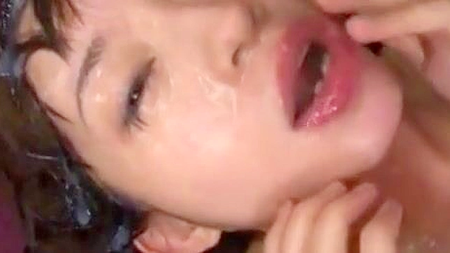 Seductive Jav Babe Takes Loads in a Wild Bukkake Orgy