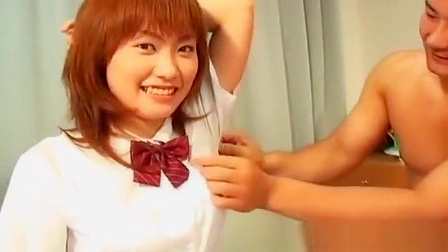Seductive Japanese Teen 18+ with Lush Red Hair Giving Hot Sex Show