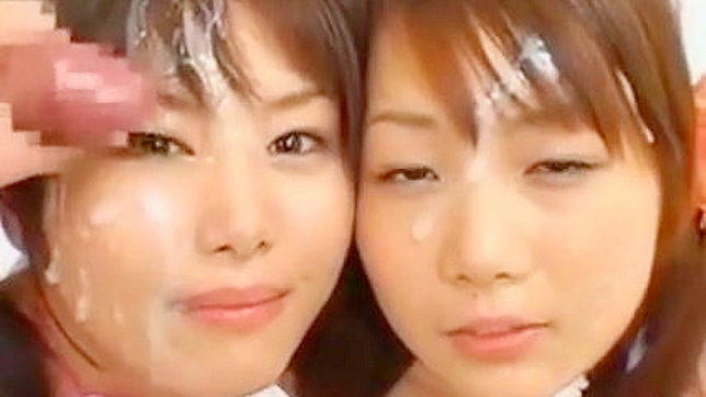 Sultry Japanese Beauties Enjoy Steamy Group Bukkake Fun