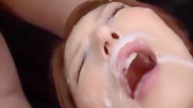 Bold Japanese Babe Takes Loads In Her Mouth During Wild Bukkake