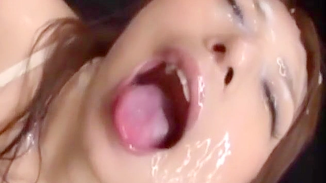 Bold Japanese Babe Takes Loads In Her Mouth During Wild Bukkake