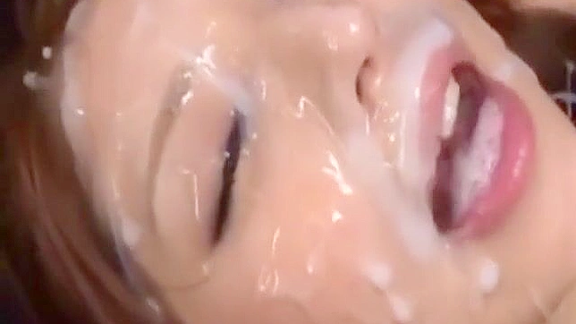 Bold Japanese Babe Takes Loads In Her Mouth During Wild Bukkake