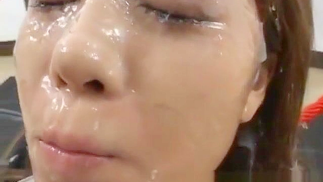 Seductive Jav Star Engulfed By Cum Loads In Hot Bukkake Thrill