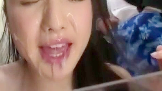 Office Jav Milf Topped By Cum Loads In Heated Bukkake Orgasm