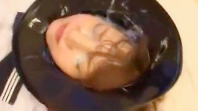 Asian Beauty Facesplashed By Thick Cum After Sultry Blowjob
