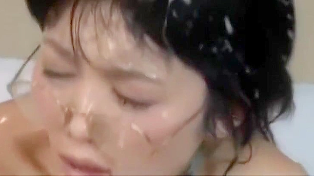 Lustful Japanese Glasses Goddess Sucks Cum For Her Perfect Orgasm