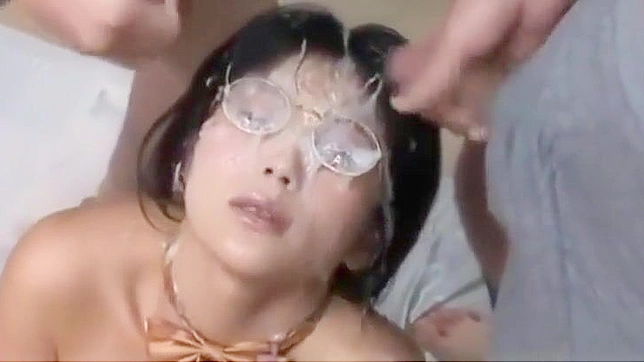 Lustful Japanese Glasses Goddess Sucks Cum For Her Perfect Orgasm