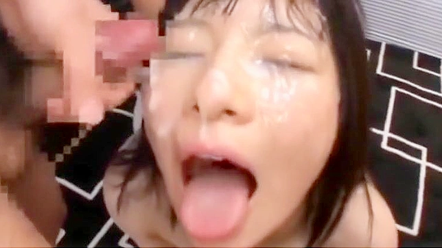 Hot Japanese Babe Ryouko Devours Cum In A Fiery Bukkake Orgy