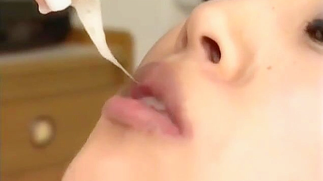Seductive Japanese Babe Enjoys Hot Bukkake Action In Bed