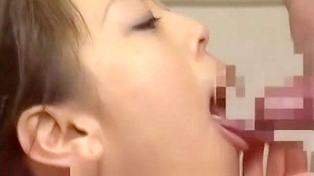 Seductive Japanese Babe Enjoys Hot Bukkake Action In Bed
