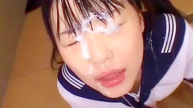 Japanese Beauty Cums Hard While Getting Facial Creaming Delight