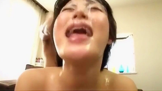 Jav Beauty Drenched In Sticky Cum During Hot Bukkake