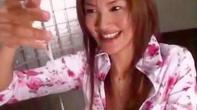 Japanese Girl 18+ Performs Deep Throat Until She Drinks Cum