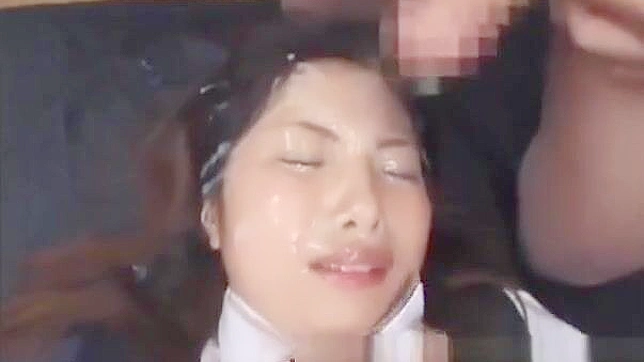 Hot Japanese Teen 18+ Gets Bukkaked & Facialed by Gangbang Crew