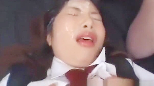 Hot Japanese Teen 18+ Gets Bukkaked & Facialed by Gangbang Crew