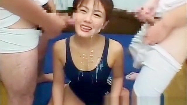 Hot Jav Cutie Gets Drenched In Bukkake During Steamy Group Sex