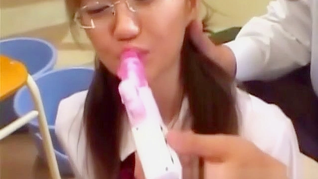 Hungry Japanese Slut Craves Cum, Expertly Sucking Off Studs