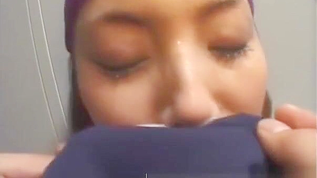 Alluring Japanese Babe Gets Bukkaked & Savors Every Drop