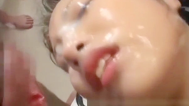 Sizzling Japanese Orgy Ends With A Steamy Bukkake Facial Feast