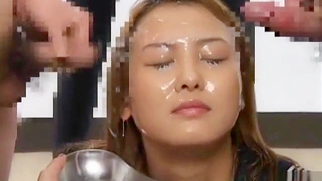 Jav Beauty Relishes Explosive Bukkake Orgasmic Adventure