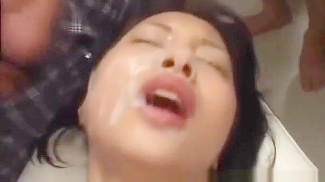 Busty Jav Amateur Takes Bukkake Shower Post-Wild Fuck Fest