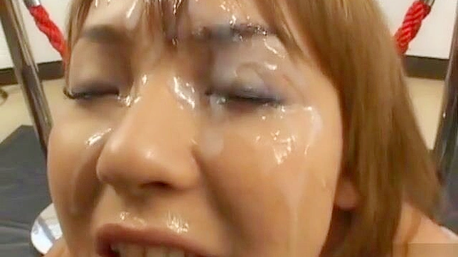 Hot Japanese Beauty Spreads Legs & Takes Cumshots Galore