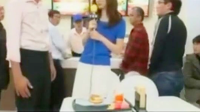Japanese Beauty Faces Bang Hard At Mcdonald's Arousing Orgasms!