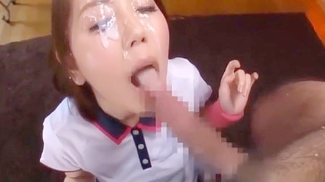 Irresistible Jav Newbie Faces Cum Splash In Fiery Blowjob