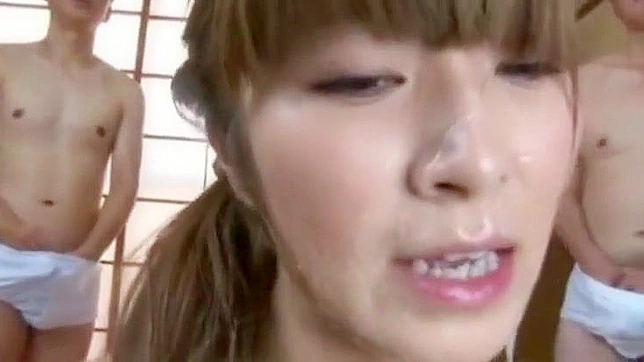 Lustful Milf Orgies Drenched In Hot Jav Bukkake Pleasure