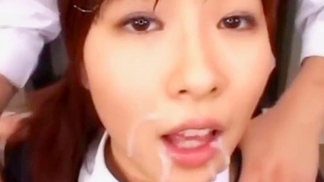 Japanese Teen 18+ Maid Teases with Seductive Bukkake Show!