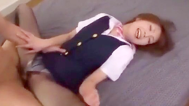 Luscious Japanese Office Lady In Pantyhose Gets Tangled In Arousing Bukkake