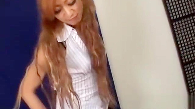 Blindfolded Guy Receives Seductive Handjob From Lustful Redhead On Rug