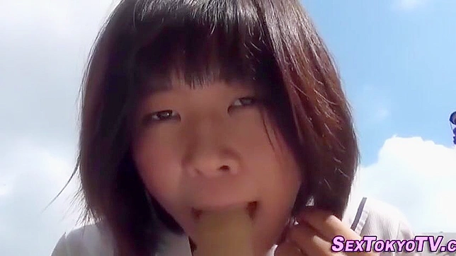 Alluring Japanese Teen 18+ Ignites Passion With Hot Solo Dildo Ride Showdown