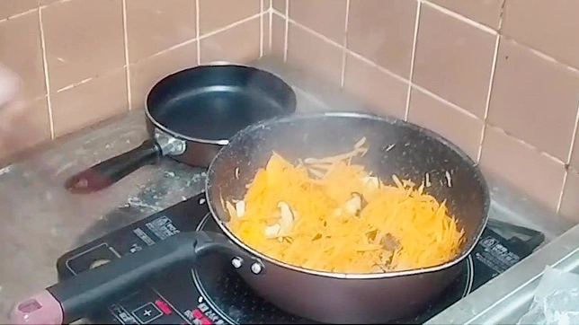 Seductive Japanese Star Uses Carrots Until She Climaxes Hard