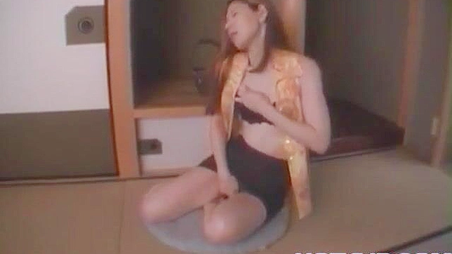 Madoka Enomoto Masturbates Sensually On The Floor Tiles