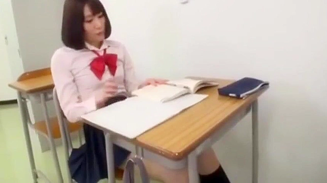 Excited Japanese Student Shows Off Amazing Solo Skills Delightfully