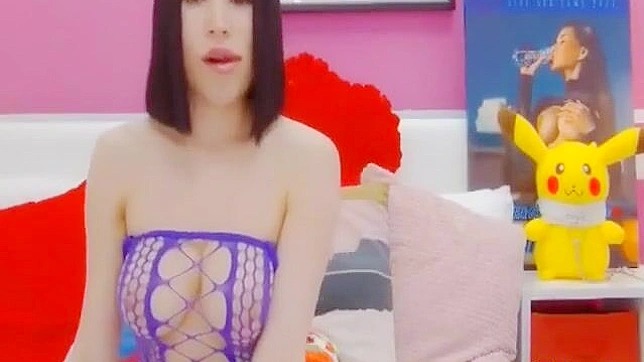 Sensual Japanese Beauty Delights In Self-Love Pleasures