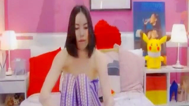 Sensual Japanese Beauty Delights In Self-Love Pleasures