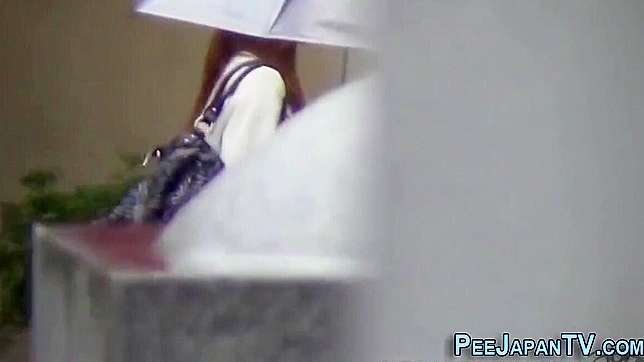 Excited Japanese Doll Peeing In Public For Thrills & Fun