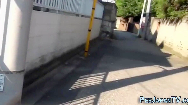 Curious Crowd Watches Japanese Beauty's Steamy Public Squirt Show!
