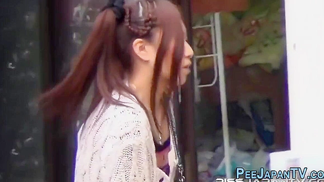 Oriental Temptress Pees Outdoors Before Wild Sex In Alleyway