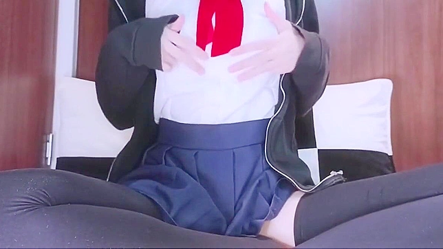 Airi-Chan Pleasures Herself Post-School Wearing Cute Japanese Uniform